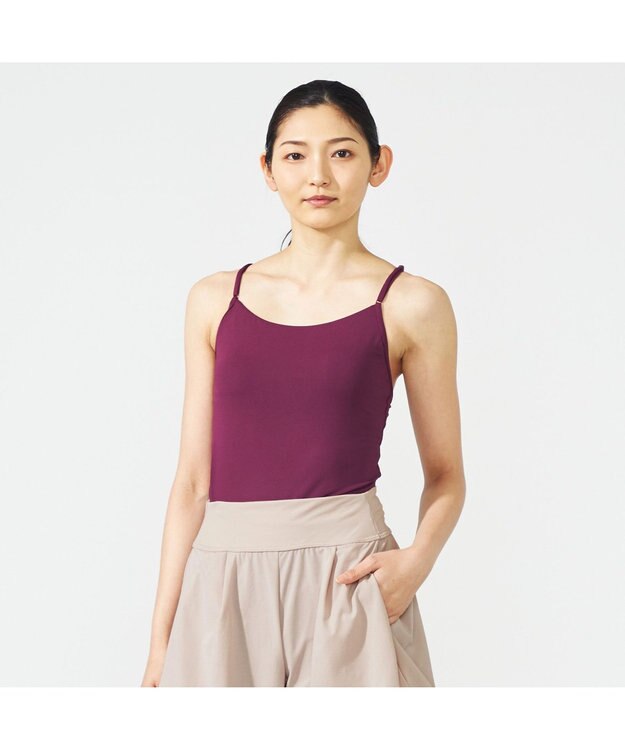 Chacott スキンロングトップ プラム