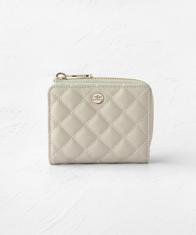 TOCCA TRACE PAVE BIFOLD WALLET 二つ折り財布 ベージュ系
