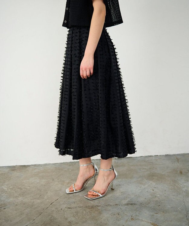 GRACE CONTINENTAL シアージャガード スカート ブラック