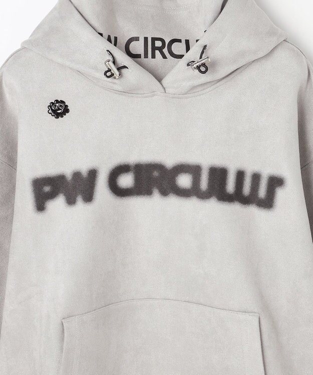 PW CIRCULUS 2025 NEW！【手洗い洗濯可】【WOMEN】キャットグラフィック スエードライク デタッチャブルフーディ ゴルフウェア レディース グレー系