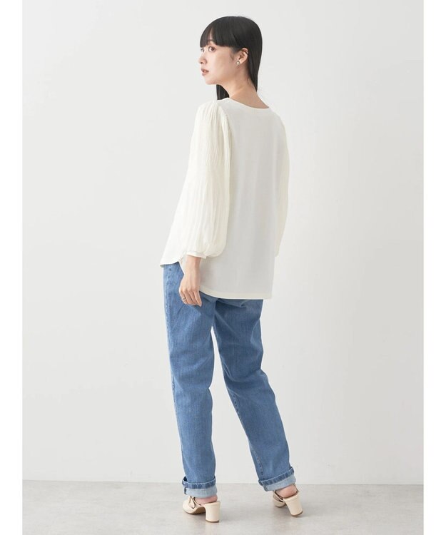 earth music&ecology マジョリカプリーツプルオーバー Ivory