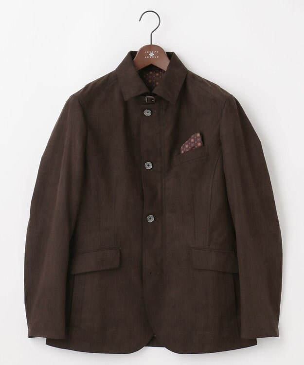 JOSEPH ABBOUD 【軽量/スウェードタッチ】ライトスウェードジャケット ダークブラウン系