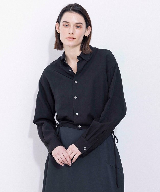 NAVE 【Nave・セットアップ可】ヴィスコースリネン シャツ ブラック系