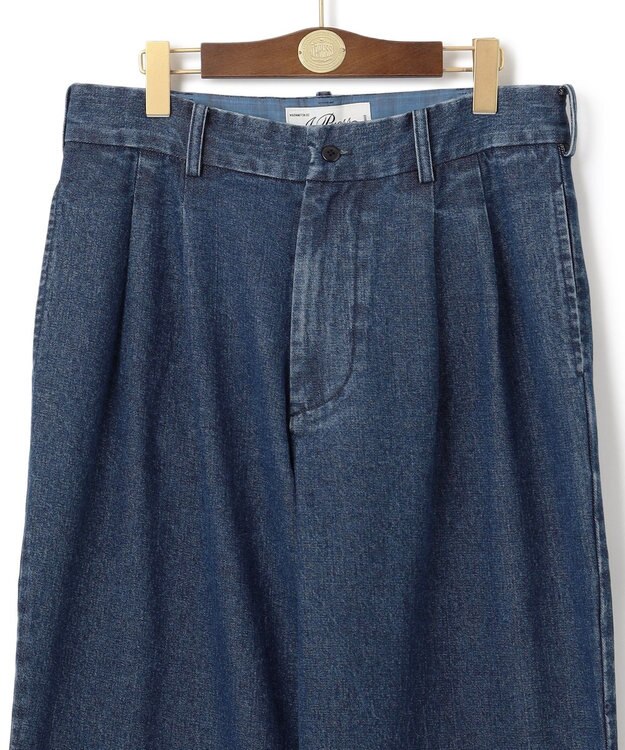 J.PRESS MEN 【NYUZELESS】2タック ワイドスラックス ブルー系