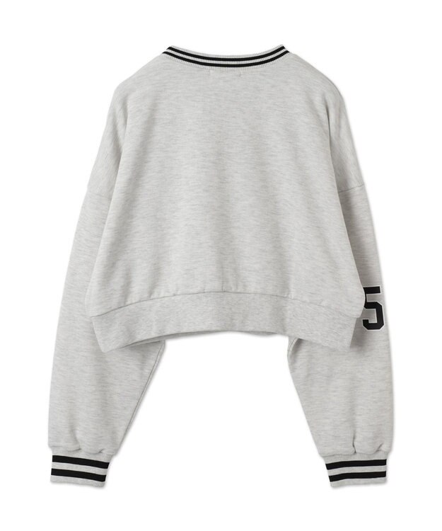 WEGO NEWYORKラインリブスウェット 杢グレー