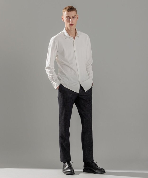 JOSEPH HOMME ツイルネルジャージー　レギュラーカラーシャツ ホワイト系