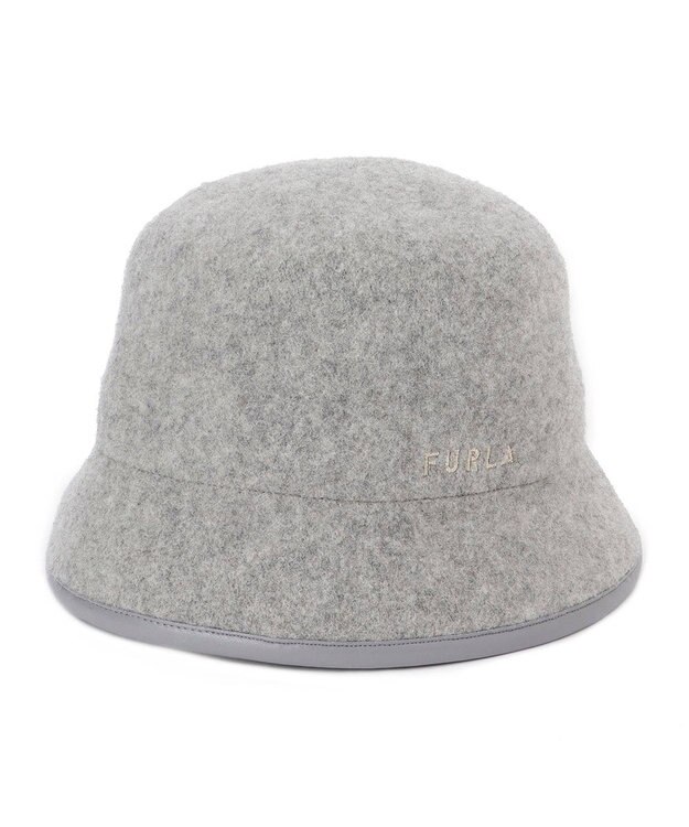 MOONBAT FURLA パイピング×ロゴ バスクハット／UV グレー