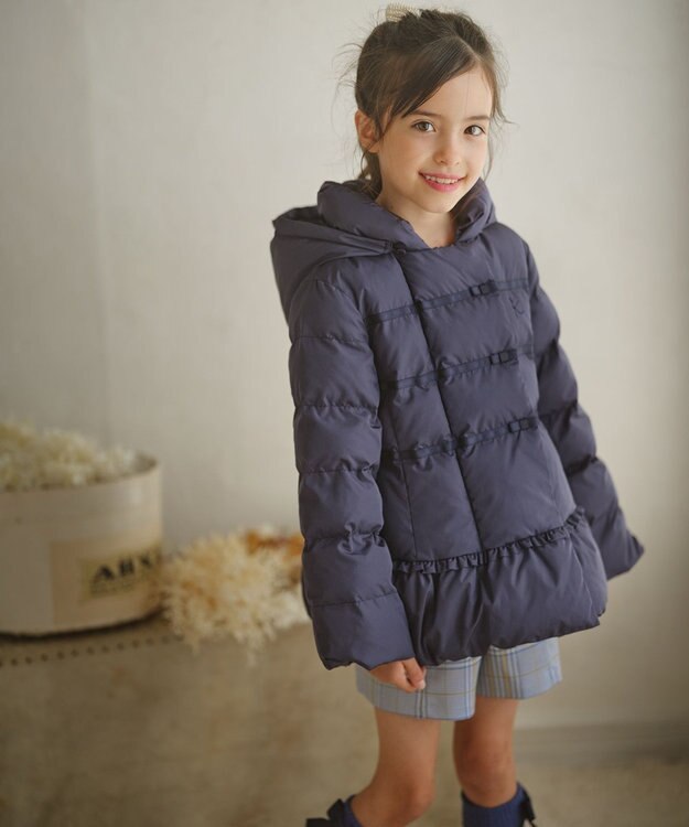 組曲 KIDS 【150-160cm】Chocolat de check キュロット ブルー×グレー系4