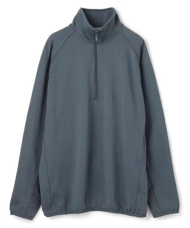 UNFILO MENS 【男女兼用】ナイロン裏毛 ハーフジップ ブルー