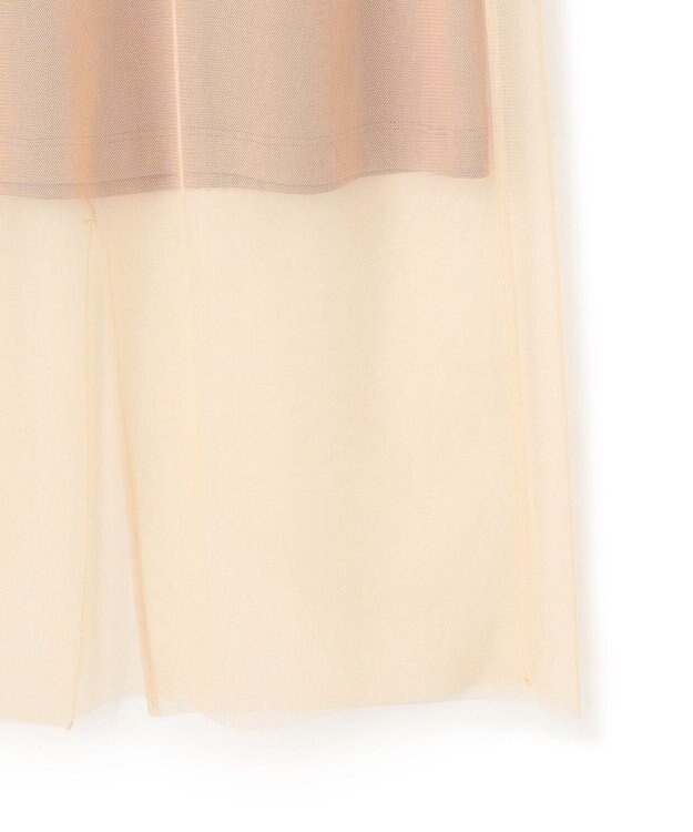 BEIGE， 【洗える】TAMARIX / ストレッチチュールIラインスカート Beige