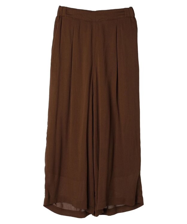 earth music&ecology レーヨンクレープイージーパンツ Brown