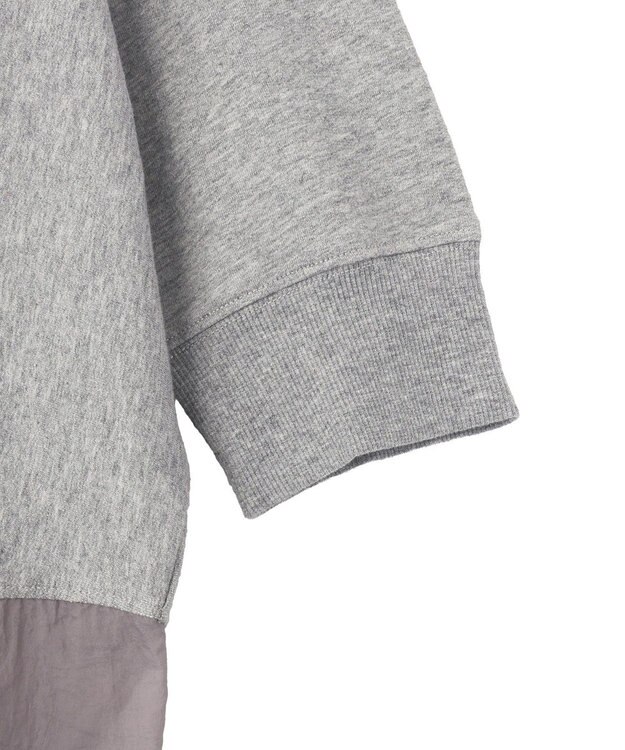 Green Parks 七分袖ドルマン裏毛シアードッキングプルオー Gray Mixture