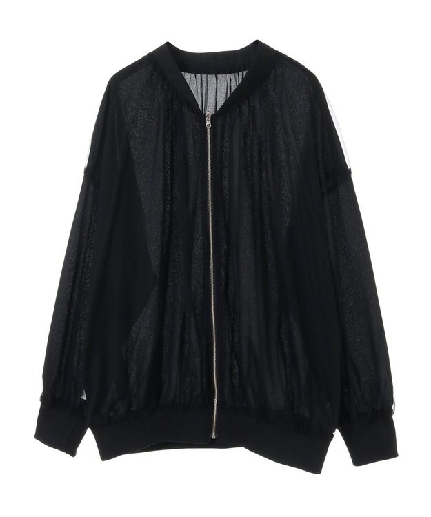 AMERICAN HOLIC リバーシブルシフォン×チュールブルゾン Black