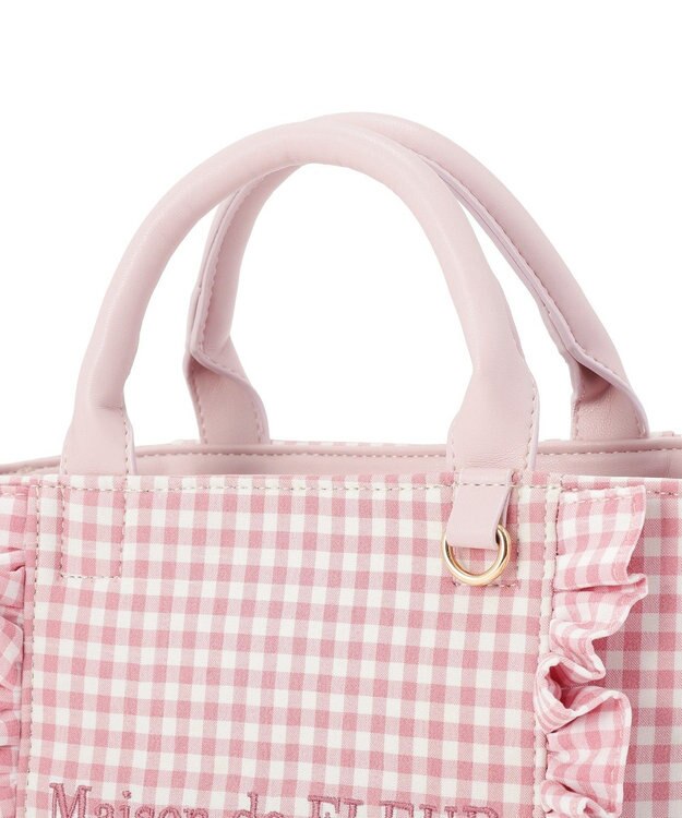 Maison de FLEUR ギンガムフリル2Wayバッグ Pink