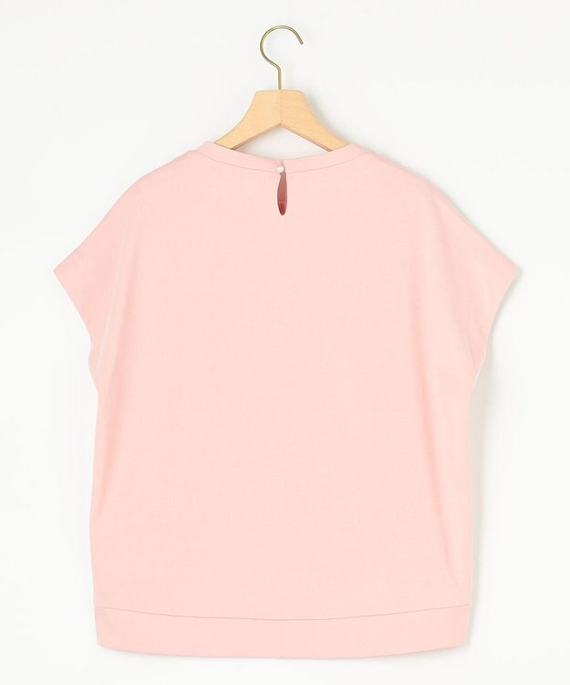 組曲 【汗ジミ防止・撥水】GIZAプレーティング天竺フレンチスリーブ カットソー ピンク系