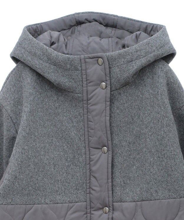 CRAFT STANDARD BOUTIQUE キルト切替フードコート Gray