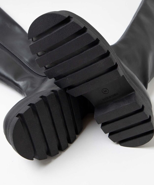 WEGO ボリュームロングブーツ ブラック