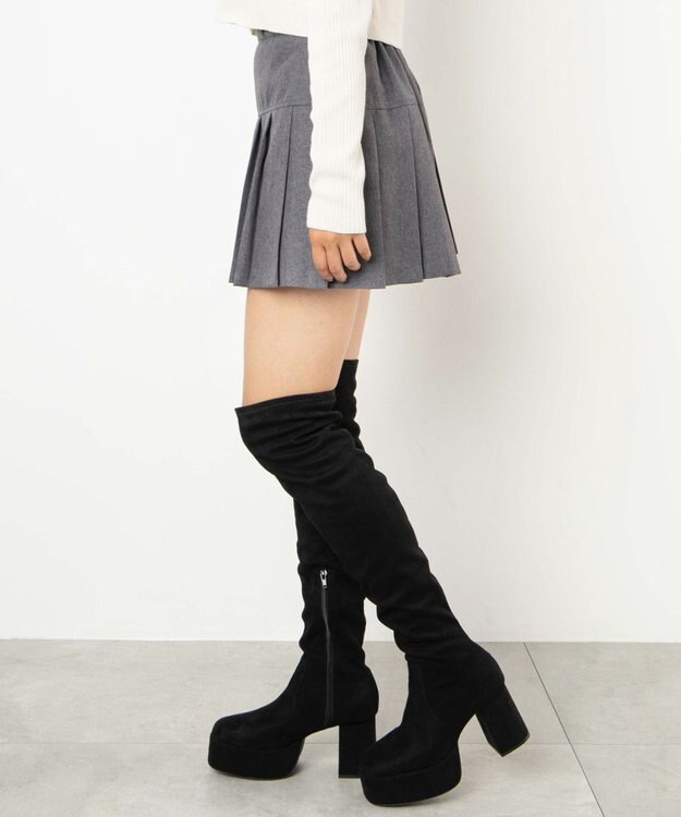 WEGO ニーハイブーツ ブラックその他