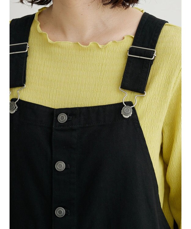 Green Parks カツラギサロペットスカート Black