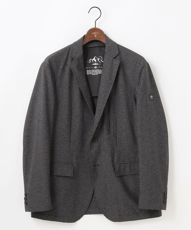 JOSEPH ABBOUD MOUNTAIN 【フードが外せる】メランジハイパワー2wayストレッチ ジャケット グレー系