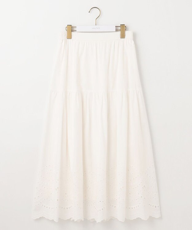 ANY SIS 【洗える】スカラヘムティアード スカート オフ