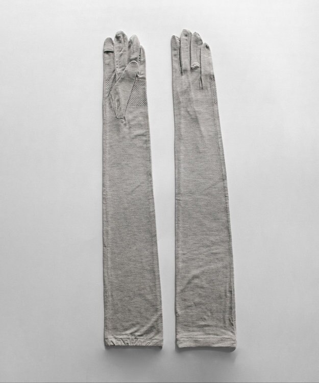 ORuKuBET 【WEB限定・数量限定】リングビジュー付きUVカットロンググローブ (WOMEN)【 UVカット・タッチパネル対応 】 グレー