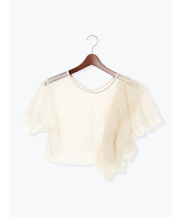 Te chichi 【セレモニーアイテム】チュールフリルレイヤードボレロ オフホワイト