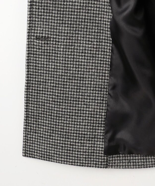 J.PRESS LADIES S チェックビーバー Pコート ブラックチェック系