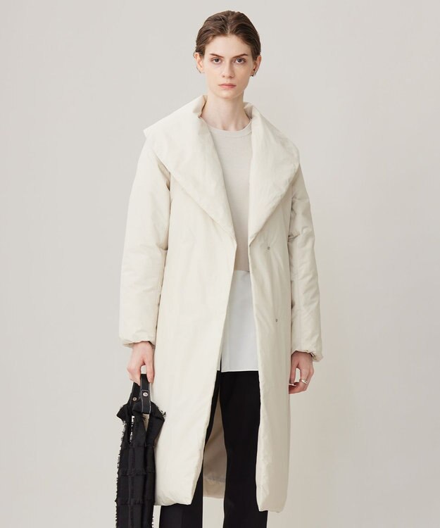 ICB L ADSダウン ショールカラーコート トープ系