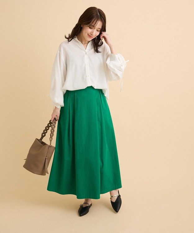 Green Parks 【しゃれシャツ】イージーケアシャーリングシャツ Off White