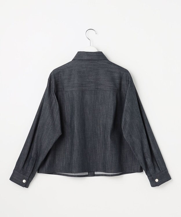 J.PRESS LADIES S セルロースシャンブレー ジャケット ネイビー系