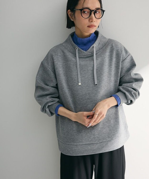 Green Parks ダンボール抜け衿プルオーバー Gray Mixture