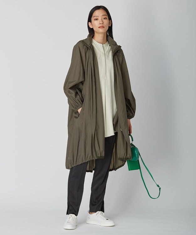 ICB 【撥水加工】シアーナイロンタフタ フーデットコート カーキ系