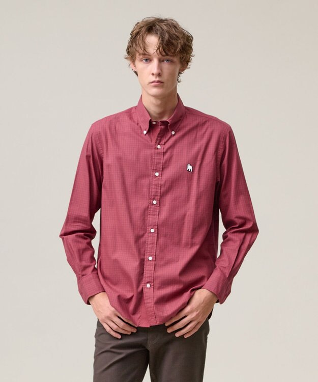 J.PRESS MEN このさりげなさが大人気【IVY COLLECTION】【UNISEX】バックブルチェックガーメントダイ シャツ / B.D.