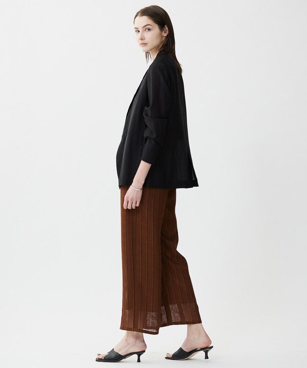 ICB 【接触冷感・速乾・洗える】 リヨセルシアー ジャケット ブラックストライプ系