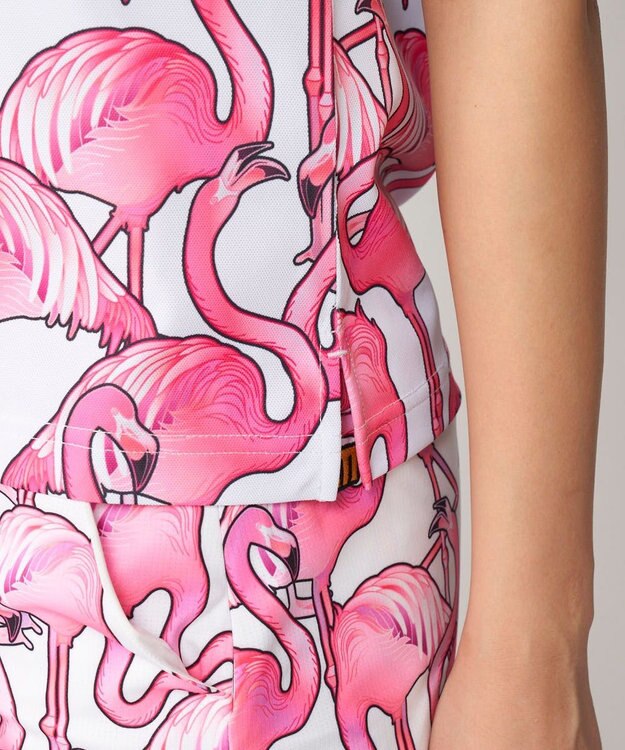 FILA GOLF／marie claire 【Loudmouth】柄ポロシャツ Pink Panic