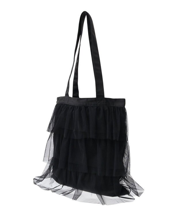 AMERICAN HOLIC チュールティアードフリルＢＡＧ Black