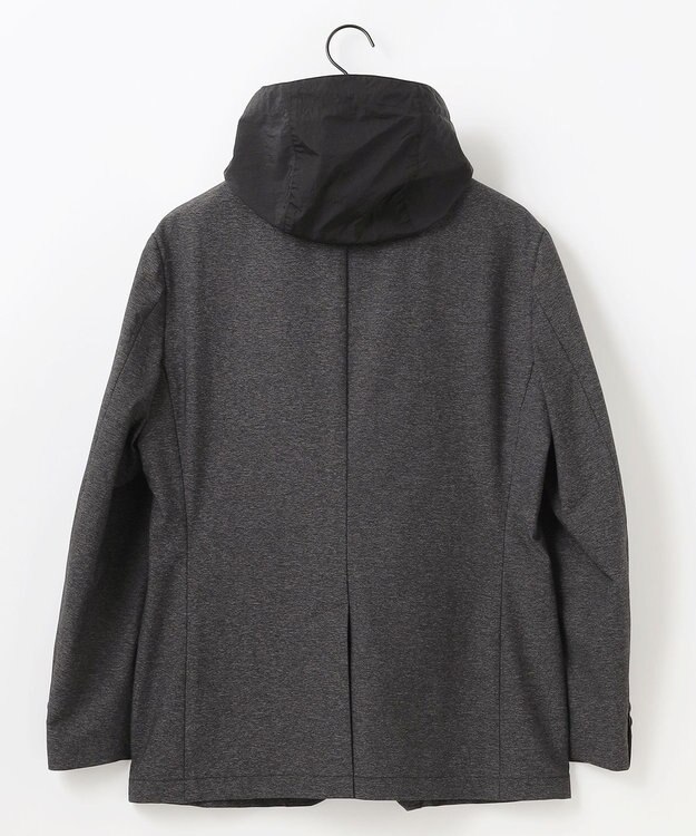 JOSEPH ABBOUD MOUNTAIN 【フードが外せる】メランジハイパワー2wayストレッチ ジャケット グレー系