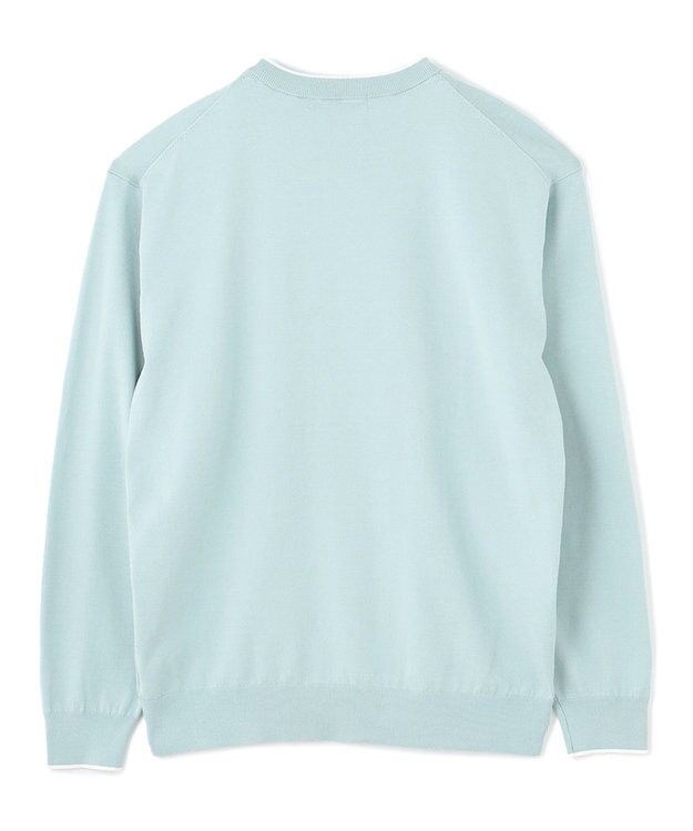 UNFILO MENS スタイリッシュ ニット プルオーバー スモーキーグリーン