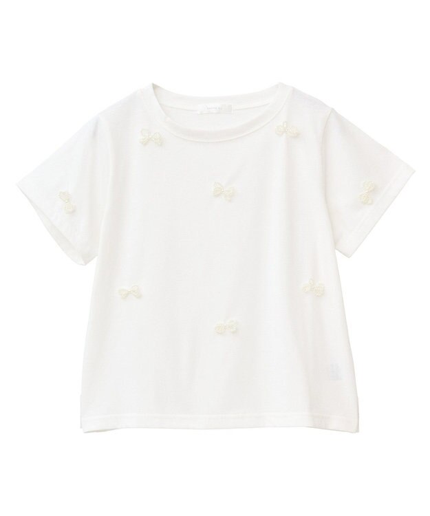 Green Parks ・ｓｗｉｎｇ　ｂｙ　パールリボンモチーフＴＥＥ Off White