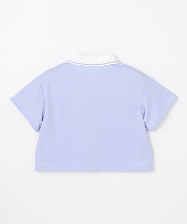 ANY KIDS 【洗濯機可能/吸汗速乾】ドライタッチ ショート丈ポロシャツ サックスブルー