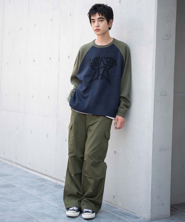 WEGO 【ユニセックス着用ITEM/SMLサイズ展開】ジャガードグラフィックプルオーバー 柄3