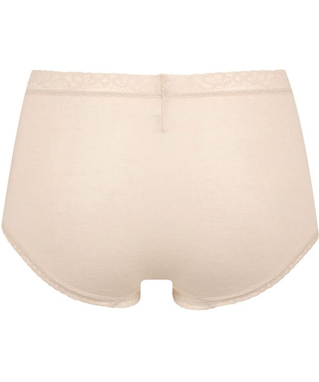 Wing ショーツ 綿混(身生地部) やさしい肌あたり 【デイリーフィット やわらかコットン】 はきこみ丈ふかめ EC3230 ウイング／ワコール ベージュ