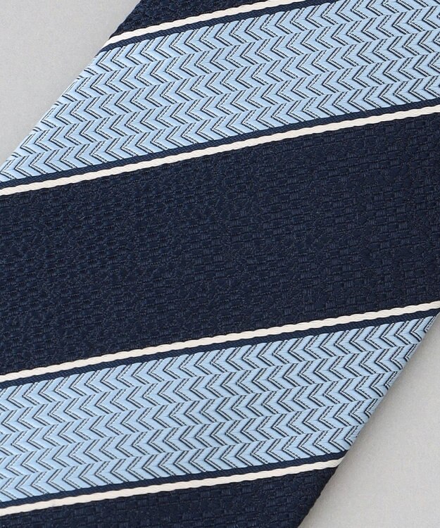 GOTAIRIKU GOTAIRIKU別注【日本製】シルク ネクタイ_レジメンタル ネイビー系2