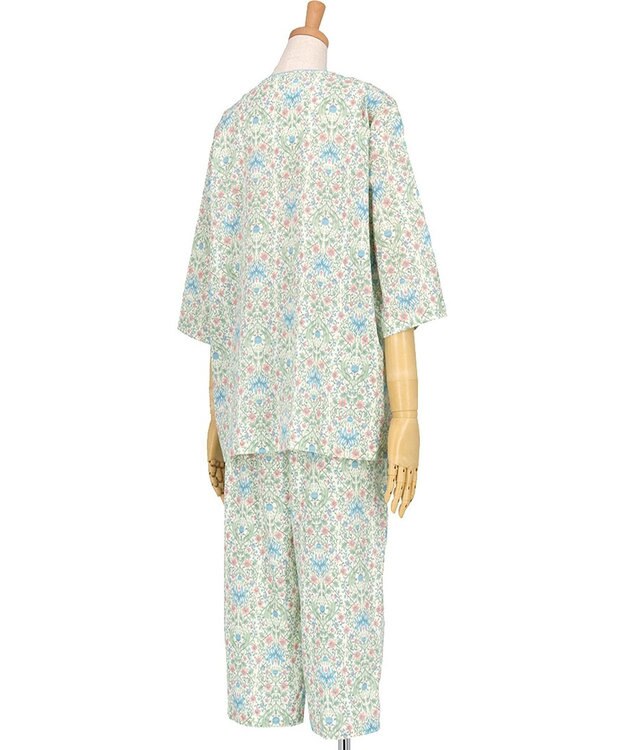 Wing パジャマ 7分袖 長袖 8分丈 綿100%(本体) 楊柳素材 夏 レディース EP8074 ウイング／ワコール クリーム