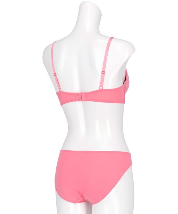 AMPHI ノンワイヤーブラ ショーツセット モールドカップを使用 自然なまるみのあるバストシルエット 【ノンワイヤーブラ＆ショーツセット】 上下セット ブラ BCC234 アンフィ／ワコール ピンク