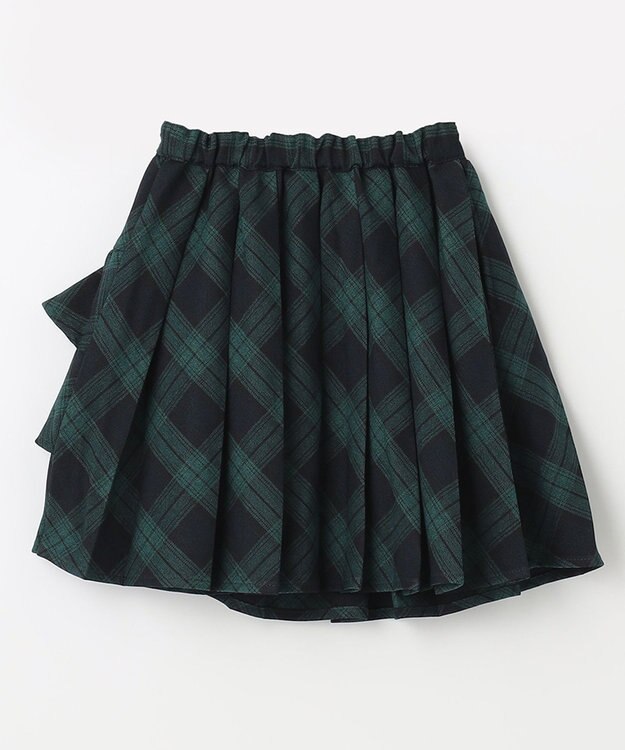 ANY KIDS チェックプリーツスカート グリーン系チェック
