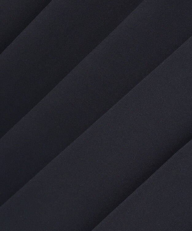 uncrave ウォッシャブルダブルクロス プリーツオールインワン ネイビー