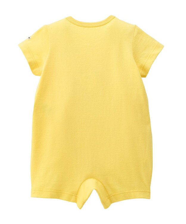 MIKI HOUSE HOT BISCUITS 【70-80cm】カラフルビーンズ フェイスプリント ショートオール 黄