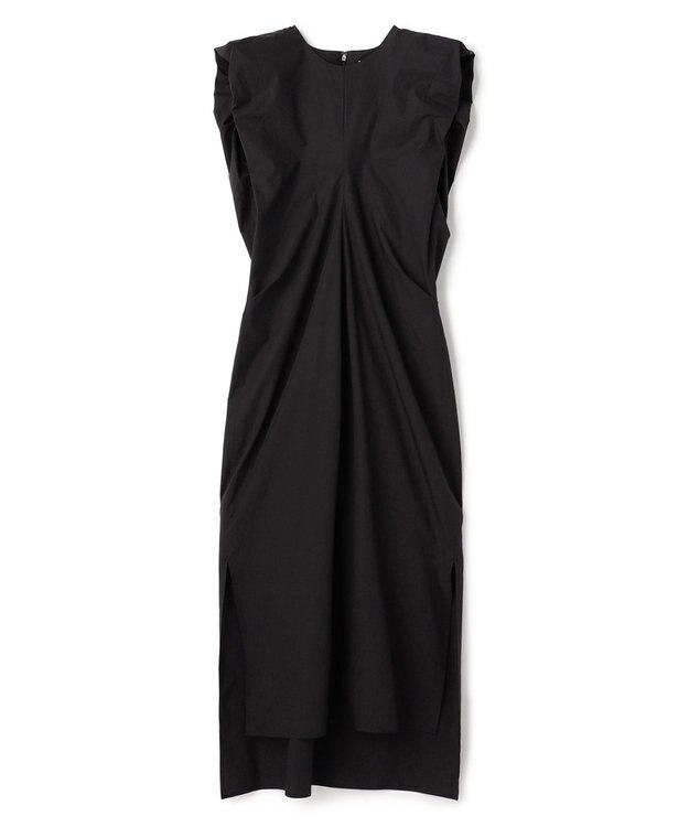 BEIGE， MALLOW / コットンタック バルーンスリーブドレス Black